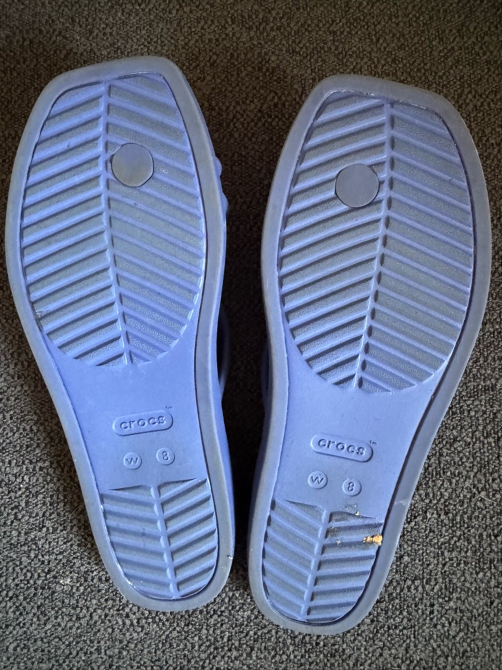 CROCS Women’s Blue Strappy Slide Sandals - Picture 3 of 3